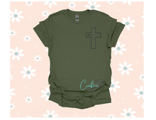 Load image into Gallery viewer, Man of Faith - Military Green Tee