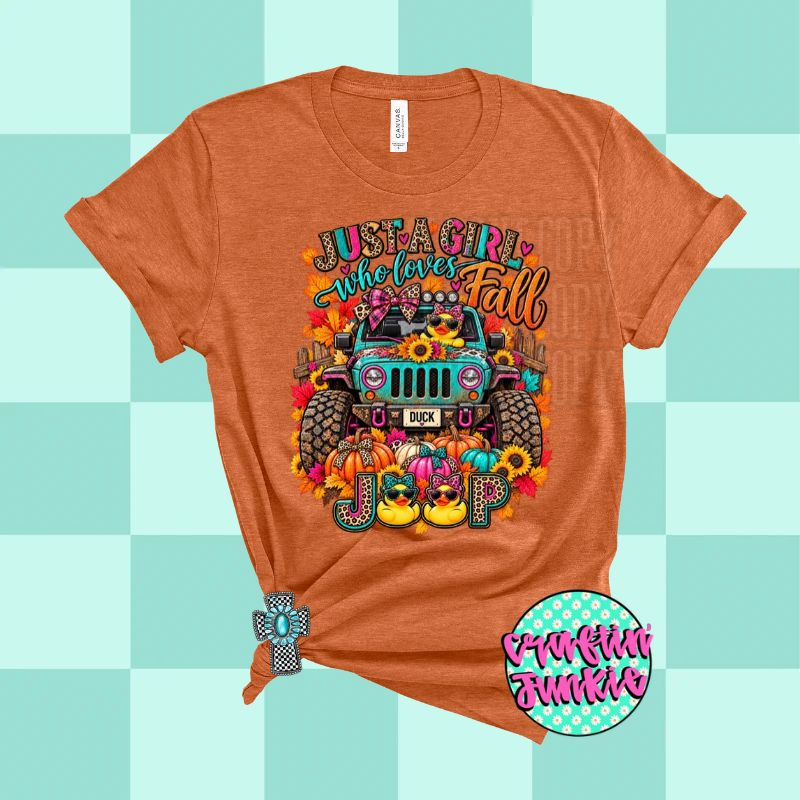 Just a Girl who loves J**Ps (offroad) - Fall T-shirt