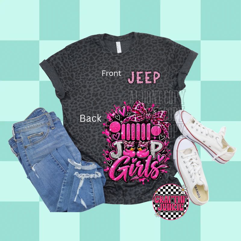 J**p (offroad) Girls Black Cheetah T-shirt