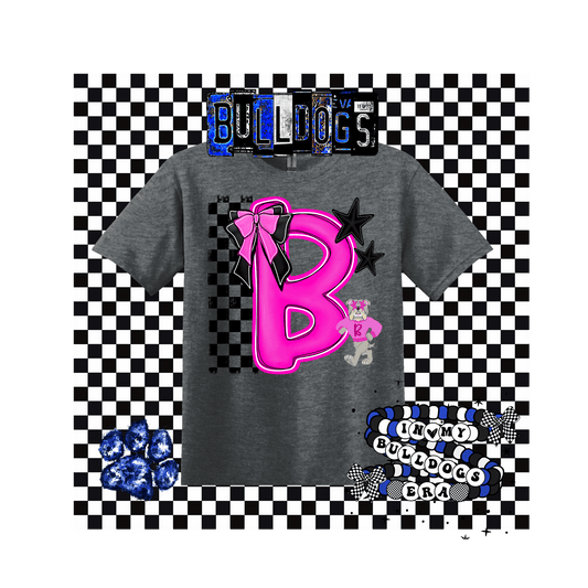 Bulldog Pink B T-Shirt