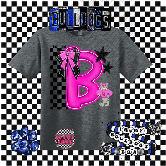 Bulldog Pink B T-Shirt