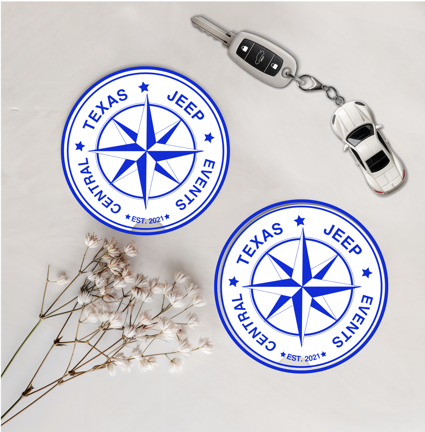 Set of Two Coasters - CTJE Star (Multiple Colors)