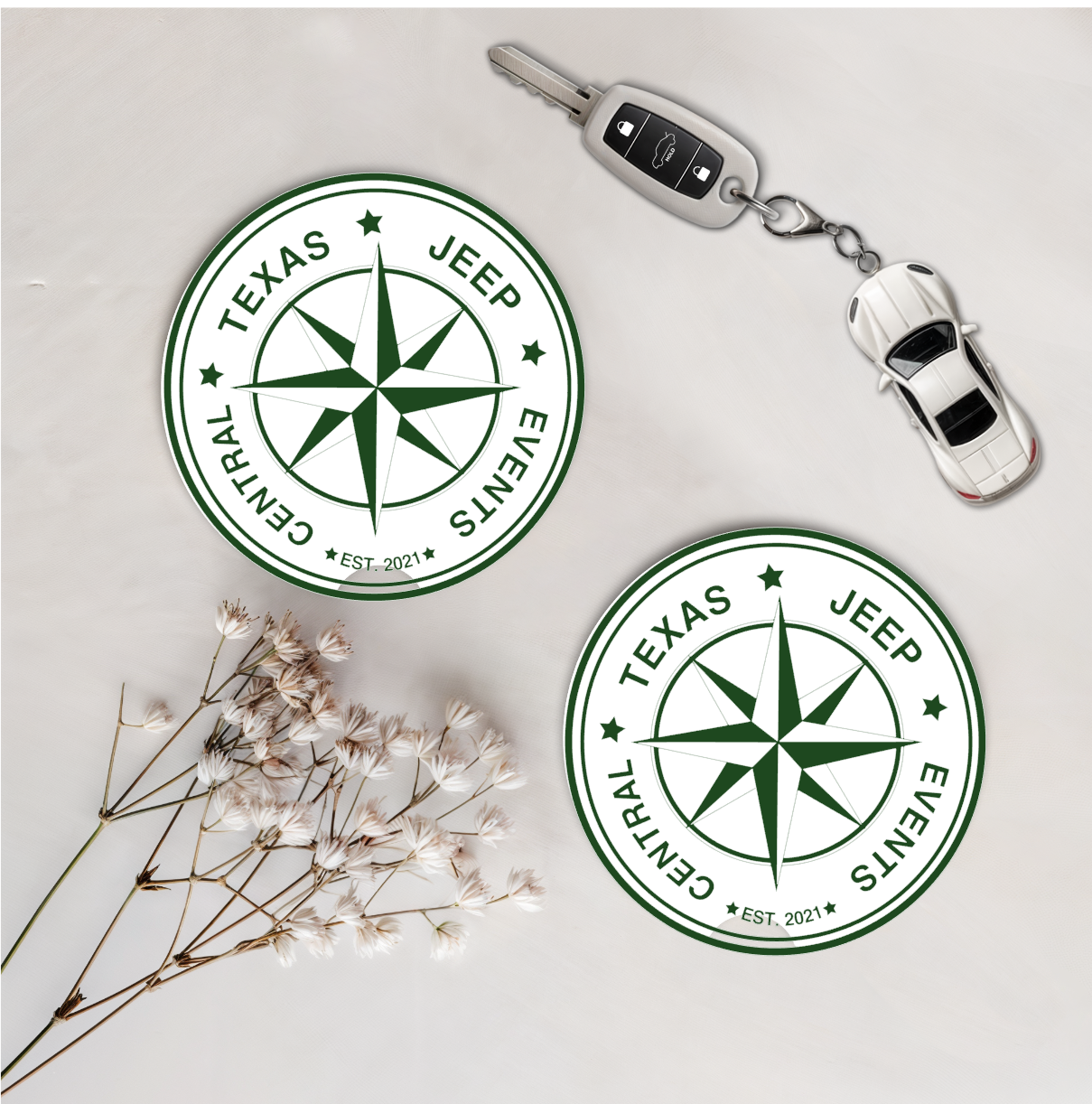 Set of Two Coasters - CTJE Star (Multiple Colors)