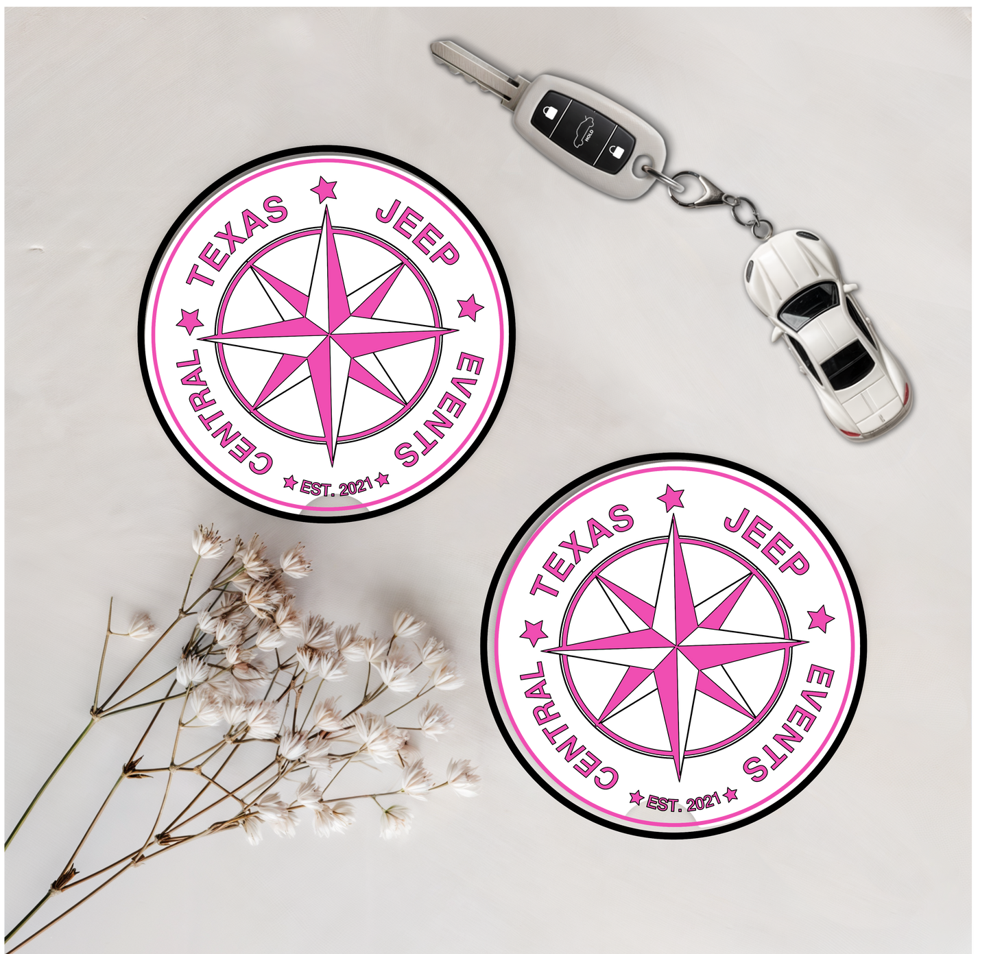 Set of Two Coasters - CTJE Star (Multiple Colors)