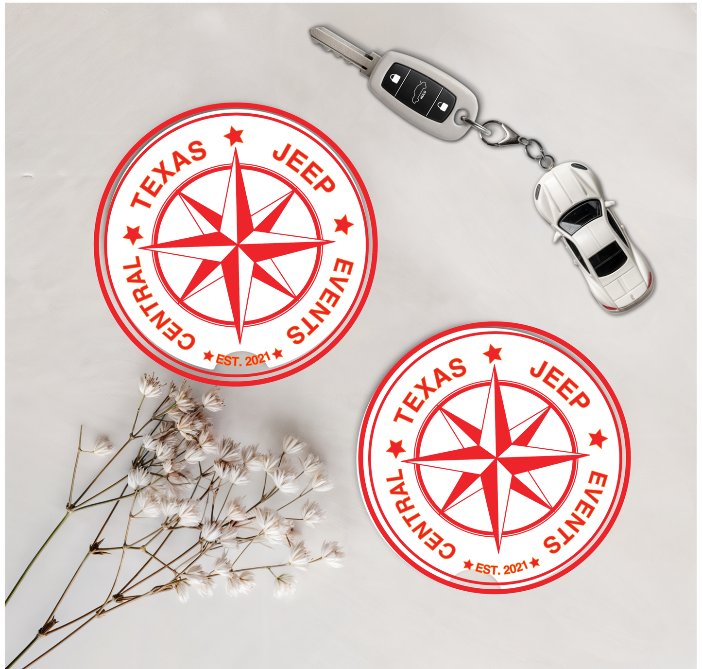 Set of Two Coasters - CTJE Star (Multiple Colors)