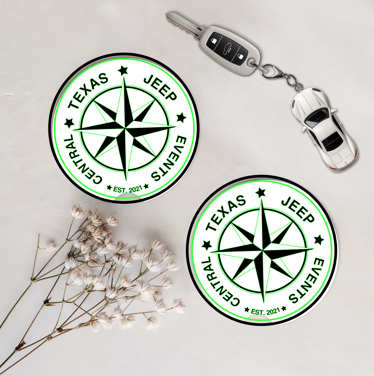 Set of Two Coasters - CTJE Star (Multiple Colors)