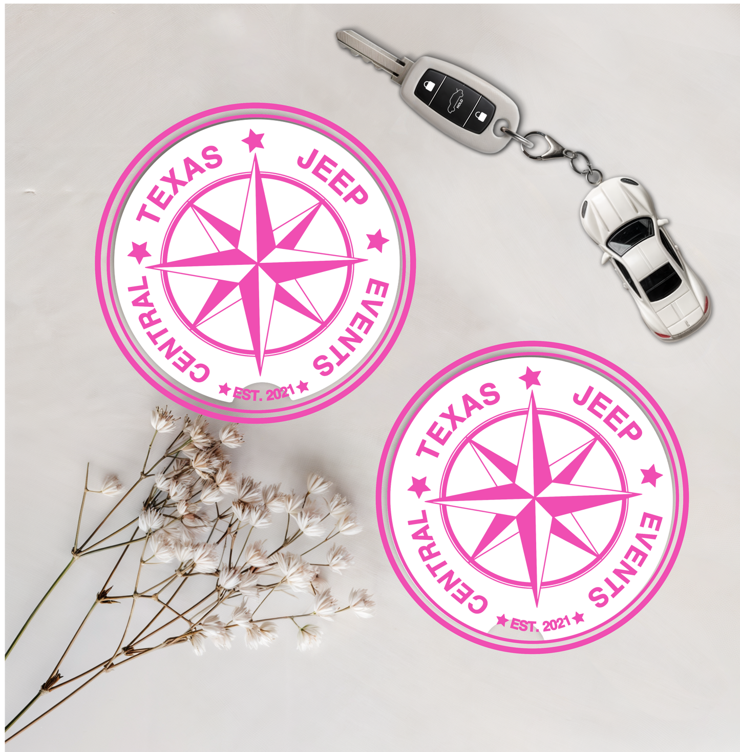 Set of Two Coasters - CTJE Star (Multiple Colors)