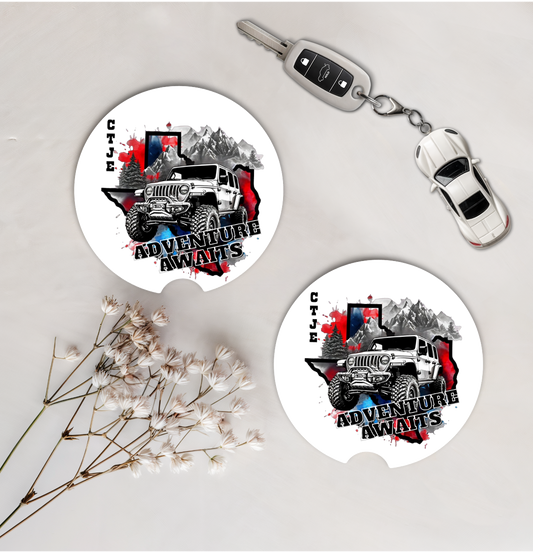 Set of Two Car Coasters - CTJE 2