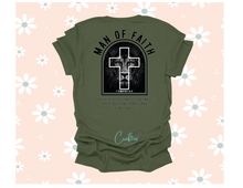 Load image into Gallery viewer, Man of Faith - Military Green Tee
