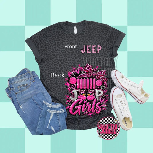 J**p (offroad) Girls Black Cheetah T-shirt