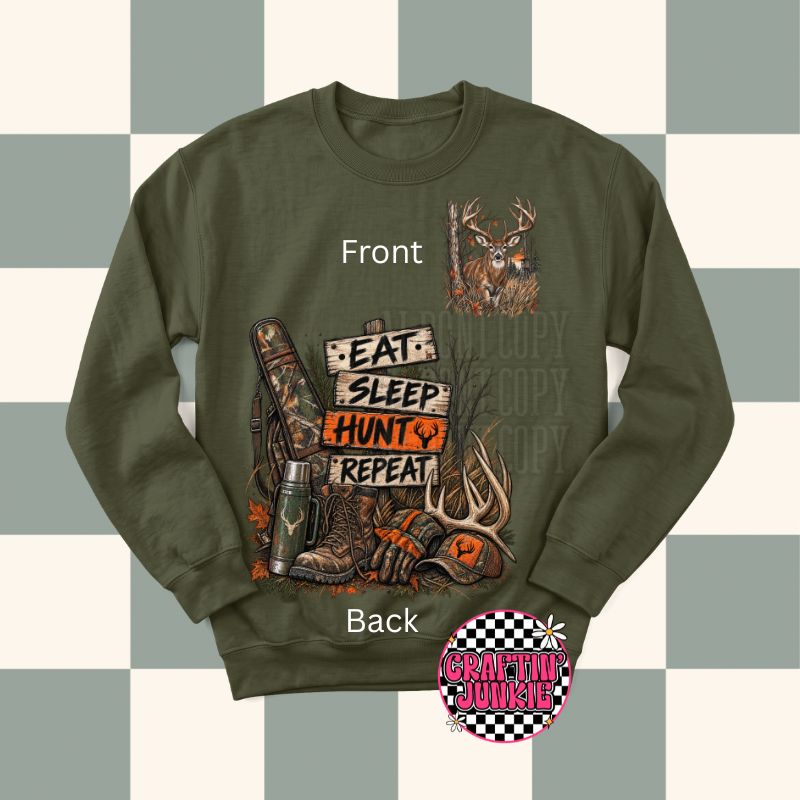 Eat sleep Hunt Repeat Sweatshirt (Men)
