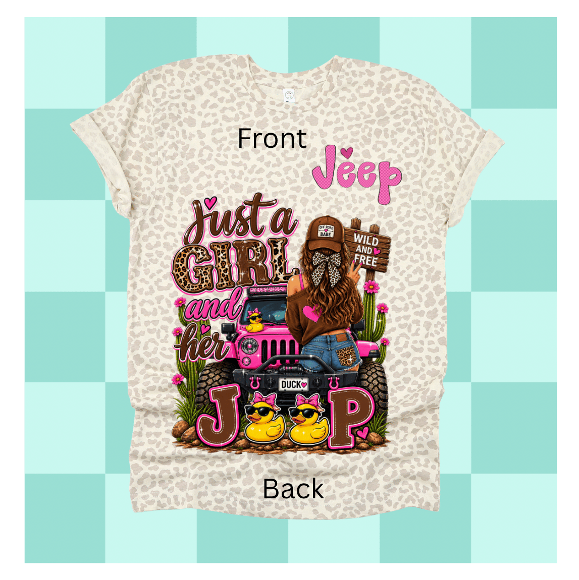 Tan Leopard J**P T-Shirt