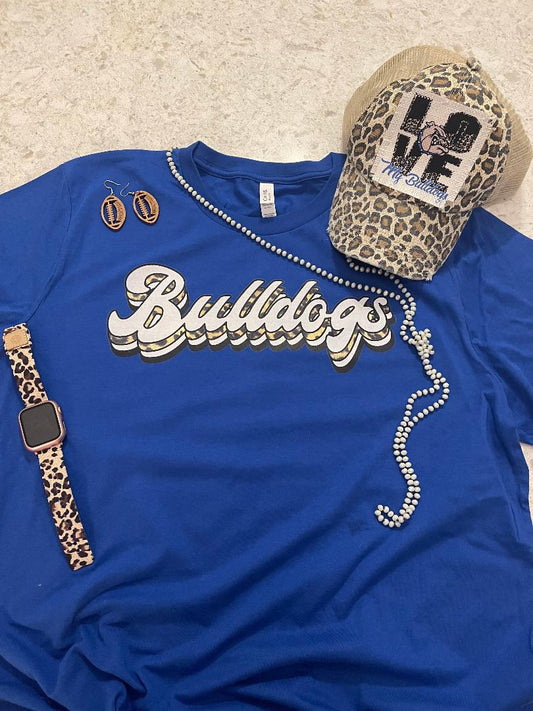 Bulldogs Stacked Leopard T Shirt