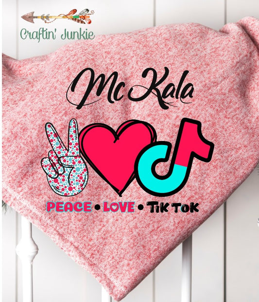 TikTok Watching blanket, Christmas Gift, Couch Blanket, Sweatshirt Blanket, Throw Blanket Personalized